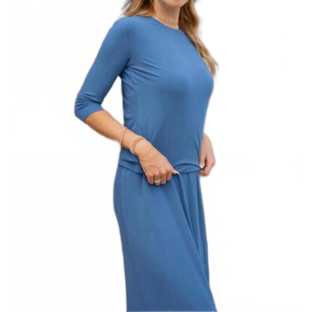 NEW ADINA LAS VEGAS ribbed jumper set in denim